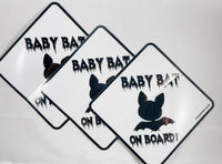 Baby Bat on Board Decal (Sticker Version)