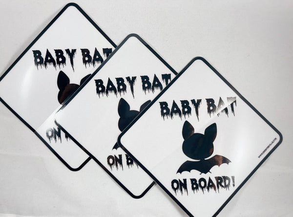 Baby Bat on Board Decal (Sticker Version)