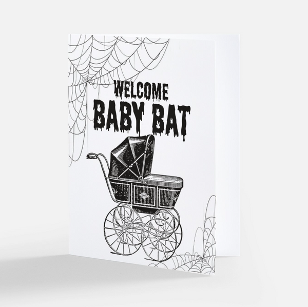 Welcome Baby Bat Greeting Card